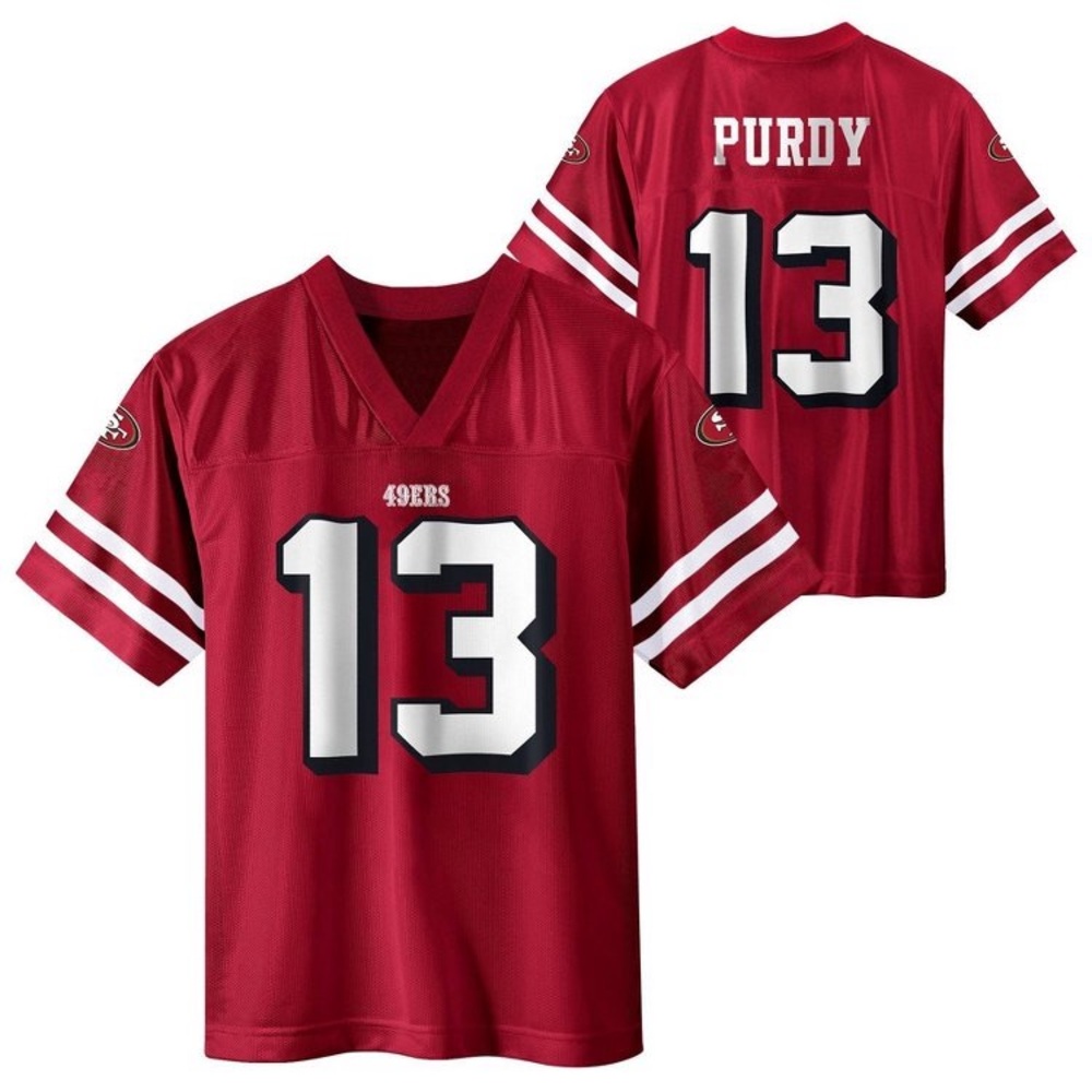 NFL San Francisco 49ers Brock Purdy Boys’ large 12/14 youth jersey red